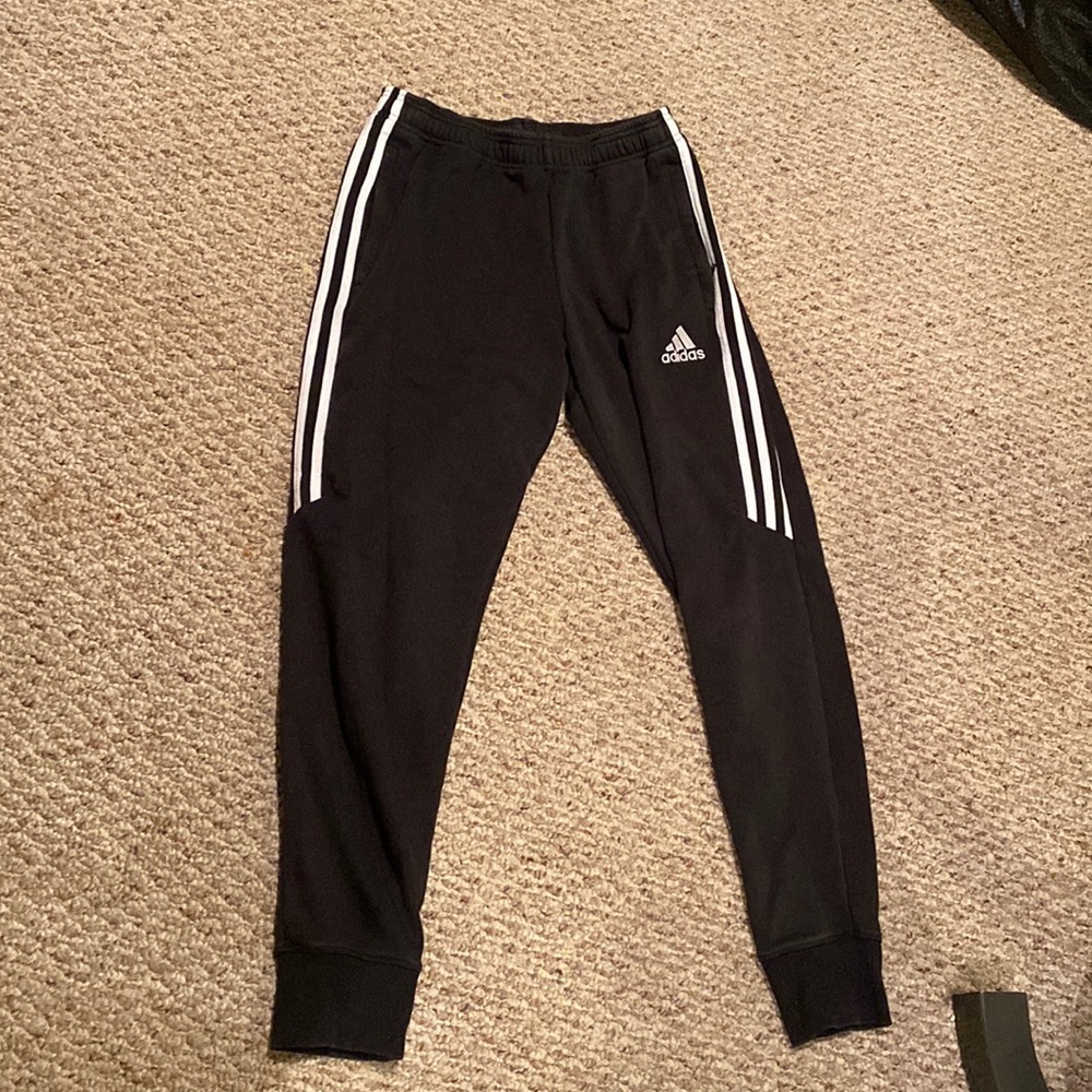 black adidas joggers